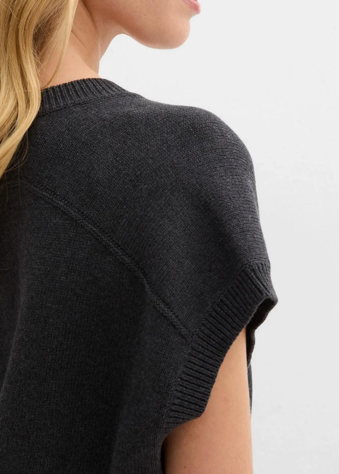bonprix Bekleidung·Umstandsmode|Bekleidung·Jeans^Pullunder aus reiner Baumwolle anthrazit meliert
