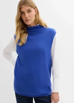 bonprix Bekleidung·Umstandsmode|Bekleidung·Jeans^Pullunder aus reiner Baumwolle edelsteinblau
