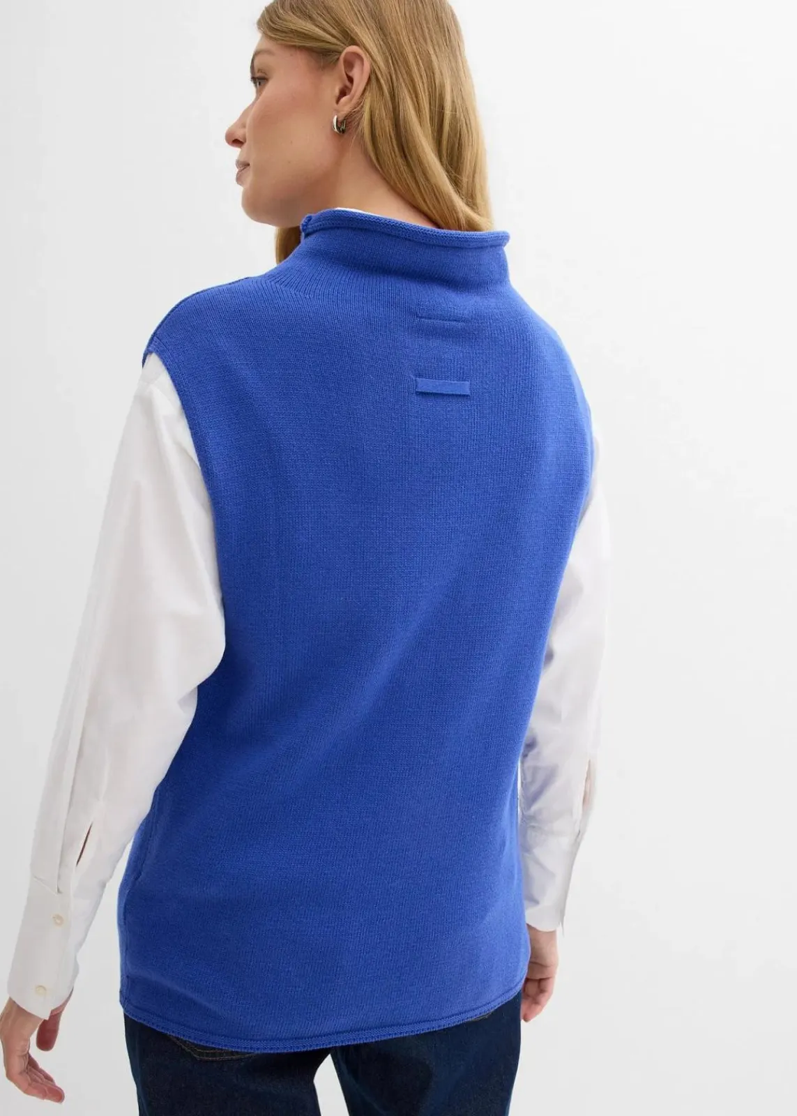 bonprix Bekleidung·Umstandsmode|Bekleidung·Jeans^Pullunder aus reiner Baumwolle edelsteinblau