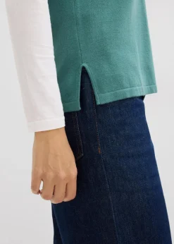 bonprix Bekleidung·Umstandsmode|Bekleidung·Jeans^Pullunder aus softem Viskose-Mix graugrün
