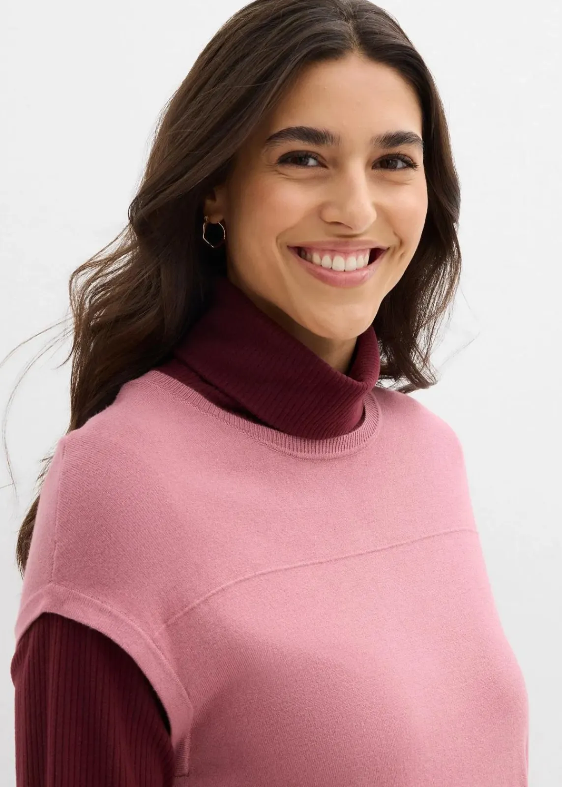 bonprix Pullover & Strickjacken|Strickmode^Pullunder aus softem Viskose-Mix softbeere