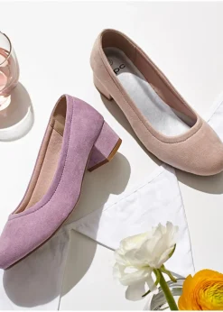 bonprix Schuhe & Accessoires In Spezialgrößen·Schuhe In Übergröße|Pumps^Pumps mit Blockabsatz beige