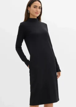 bonprix Bekleidung·Röcke|Bekleidung·Pullover & Strickjacken^Punto Di Roma Kleid mit Stehkragen schwarz