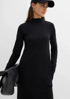 bonprix Bekleidung·Röcke|Bekleidung·Pullover & Strickjacken^Punto Di Roma Kleid mit Stehkragen schwarz