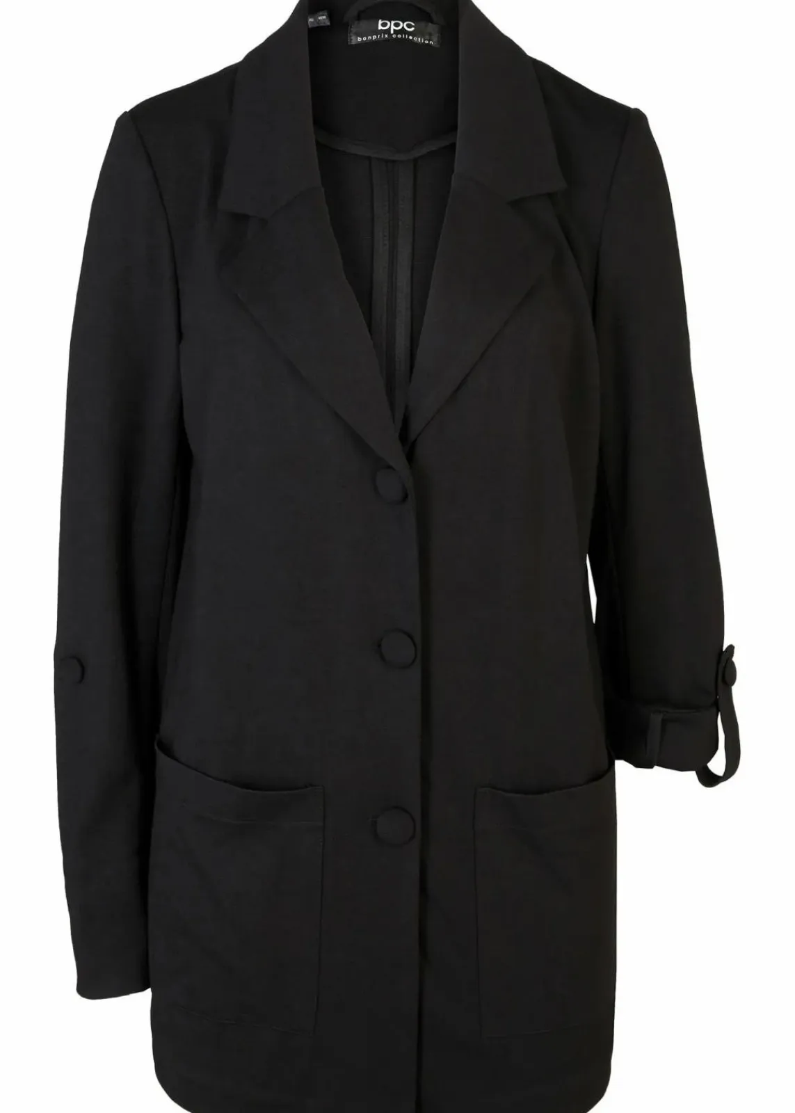 bonprix Bekleidung·Basics|Bekleidung·Blusen & Tuniken^Punto di Roma Longblazer aus Viskose-Mischung schwarz