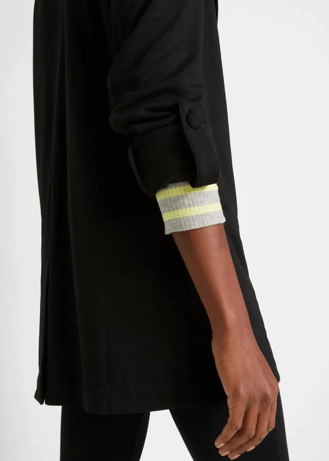 bonprix Bekleidung·Basics|Bekleidung·Blusen & Tuniken^Punto di Roma Longblazer aus Viskose-Mischung schwarz