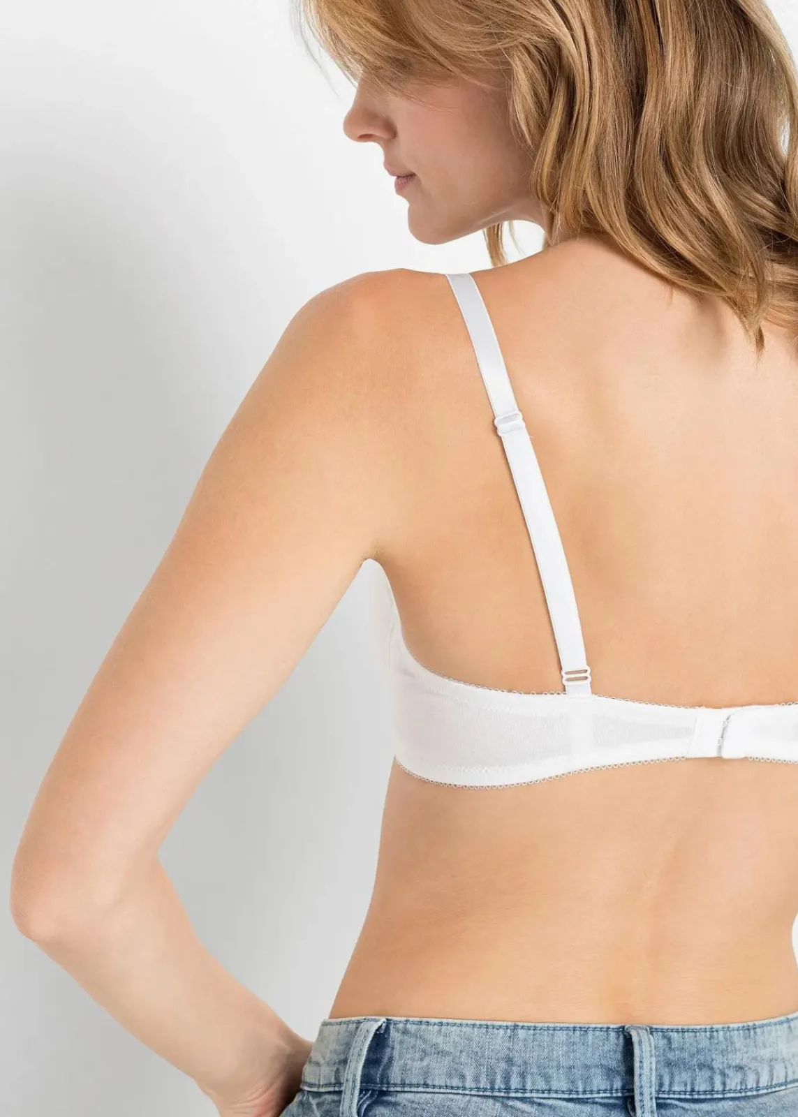 bonprix Nachhaltigere Materialien|Bhs^Push-up-BH mit Bügel mit Bio-Baumwolle (2er Pack) schwarz + weiß