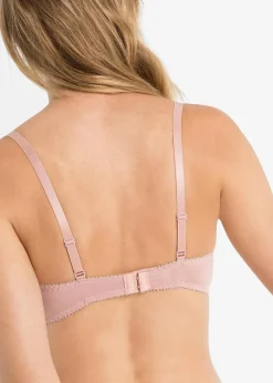 bonprix Große Cups D-H|Nachhaltigere Materialien^Push-up-BH mit feiner Spitze (3er Pack) ecru + taupe + rosé