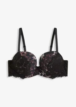 bonprix Große Cups D-H|Nachhaltigere Materialien^Push-Up-BH mit feiner Spitze leo bedruckt