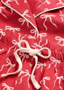 bonprix Wäsche·Nachtwäsche|Nachtwäsche^Pyjama aus reiner Baumwolle dunkelrot bedruckt