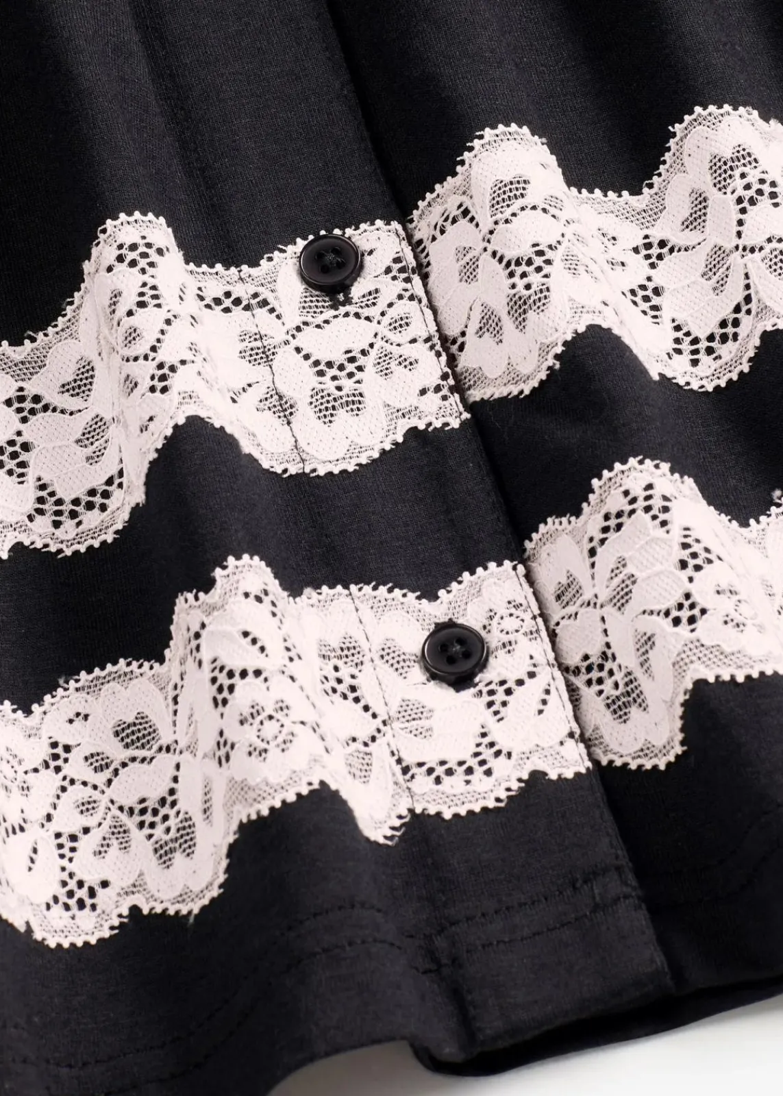 bonprix Wäsche·Nachtwäsche|Nachtwäsche^Pyjama aus softem Viskose-Mix schwarz/wollweiß