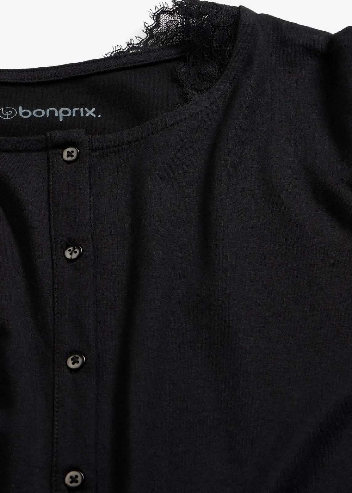 bonprix Wäsche·Nachtwäsche|Nachtwäsche^Pyjama aus weicher Baumwolle schwarz