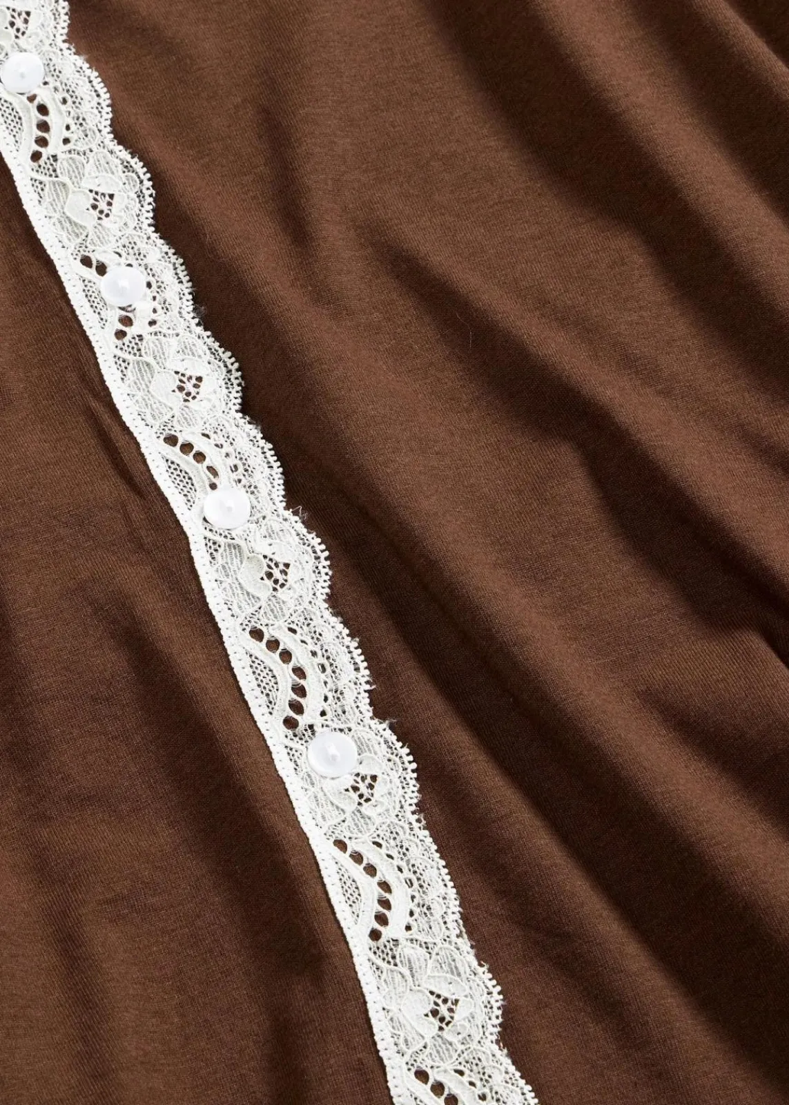 bonprix Nachhaltigere Materialien|Nachtwäsche^Pyjama mit Knopfleiste braun/wollweiß