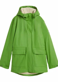 bonprix Jacken & Mäntel|Bekleidung·Hosen^Regenjacke mit Teddyfutter mattmoos