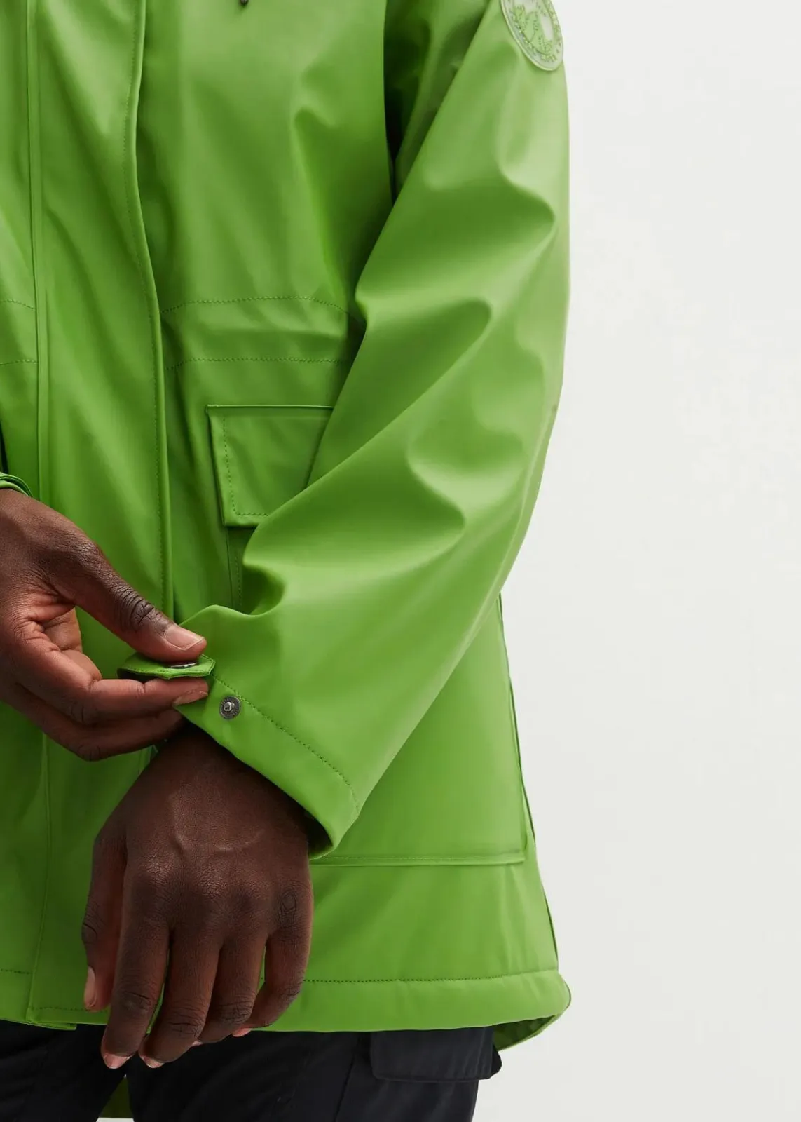 bonprix Jacken & Mäntel|Bekleidung·Hosen^Regenjacke mit Teddyfutter mattmoos