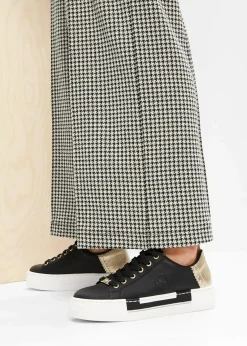 Rieker High Heels|Komfortschuhe^Komfort-Plateau-Sneaker mit leichter Sohle schwarz/gold