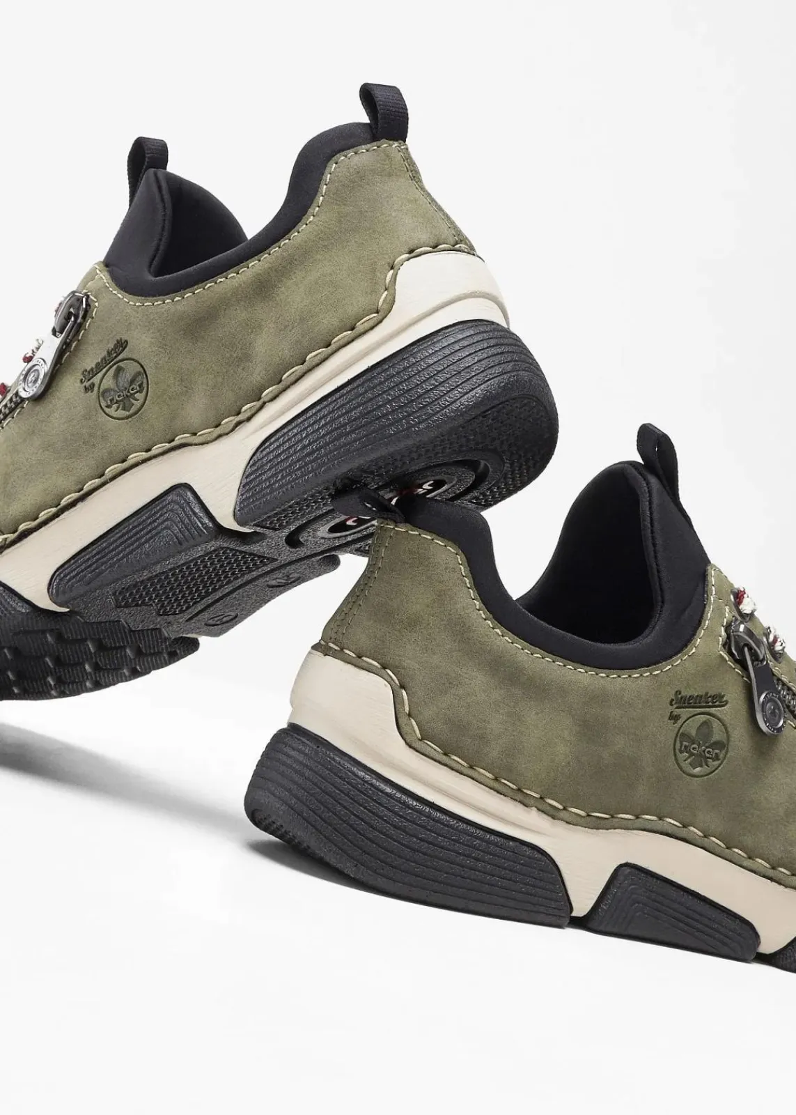Rieker High Heels|Komfortschuhe^Komfort-Sneaker mit gepolsterter Innensohle khaki