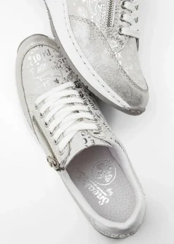 Rieker High Heels|Komfortschuhe^Komfort-Sneaker mit gepolsterter Innensohle silber/weiß metallic