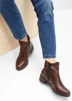 Rieker High Heels|Komfortschuhe^Komfort-Stiefeletten mit gepolsterter Innensohle braun