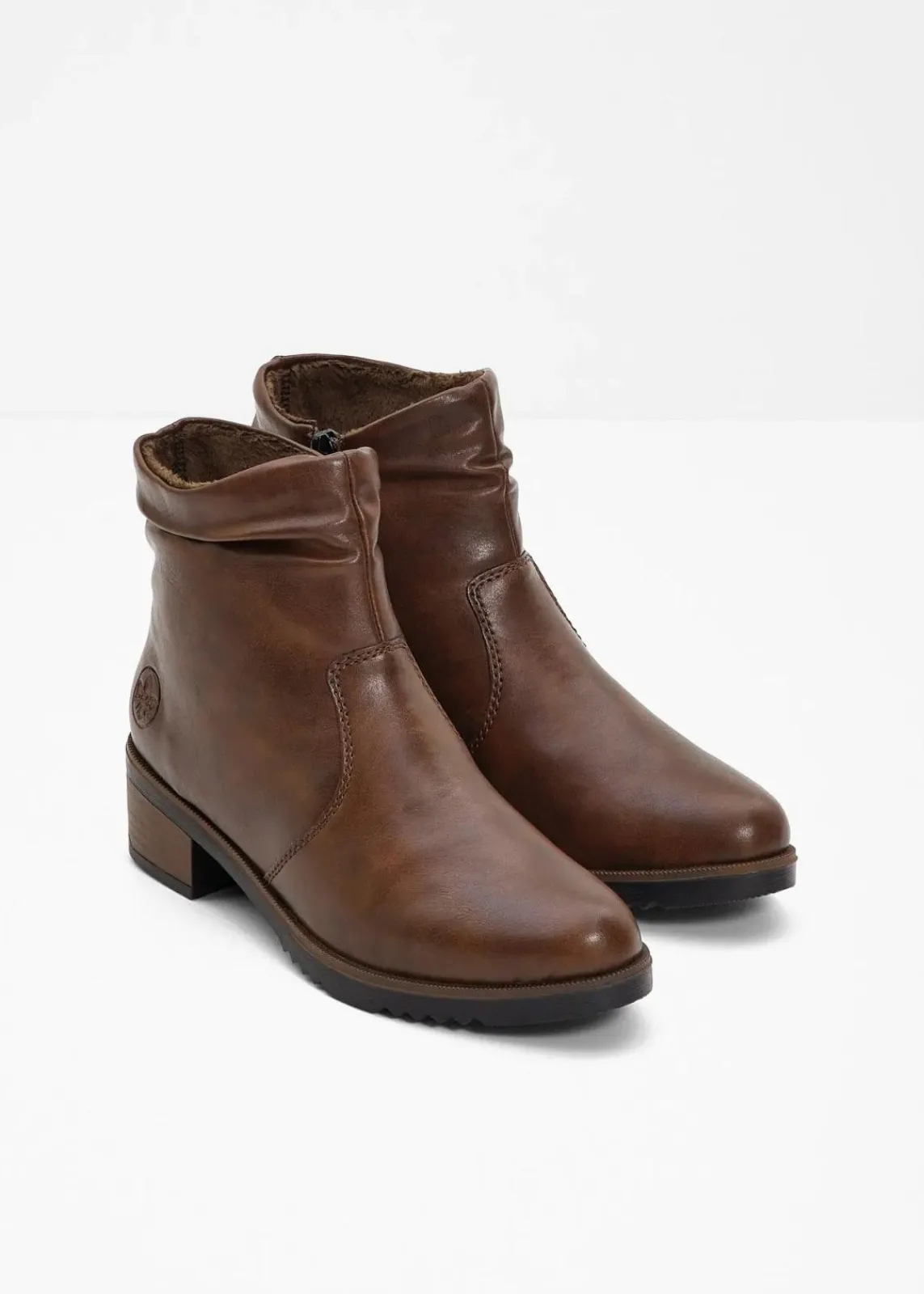 Rieker High Heels|Komfortschuhe^Komfort-Stiefeletten mit gepolsterter Innensohle braun