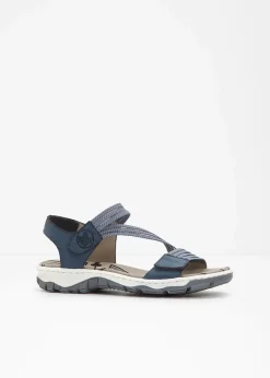 Rieker High Heels|Komfortschuhe^Komfort-Trekkingsandalen mit elastischen Riemen blau