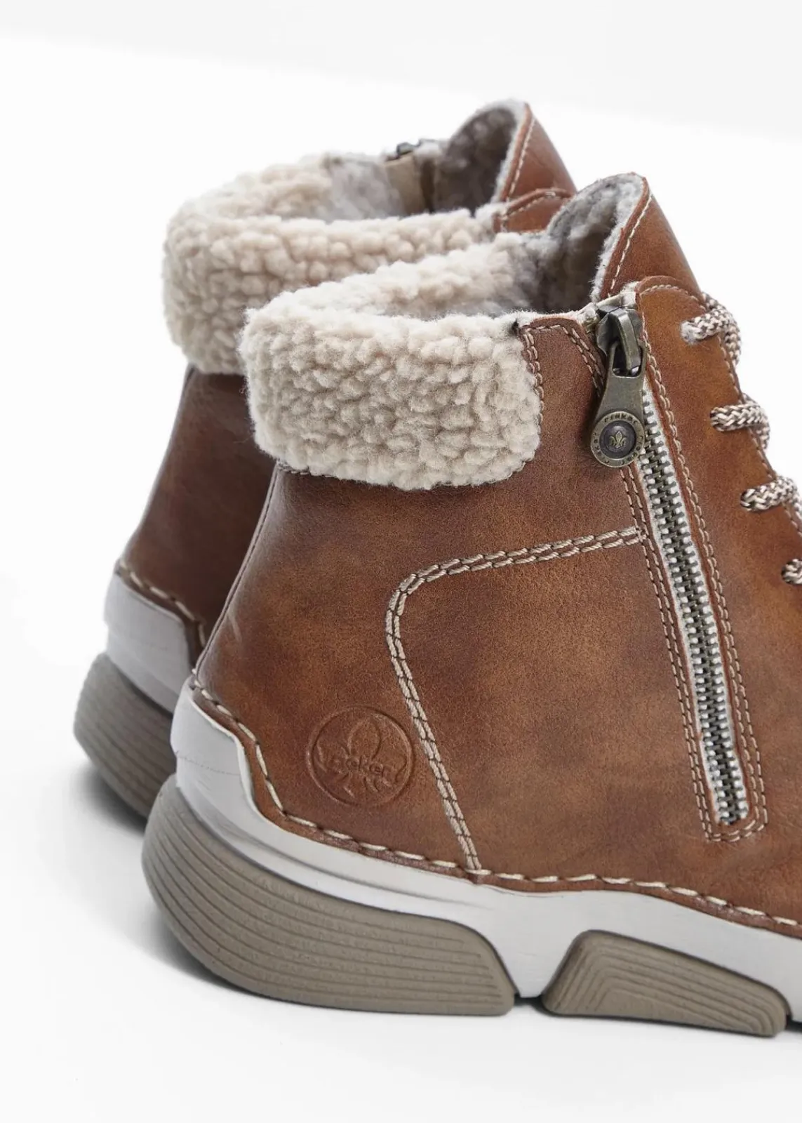 Rieker High Heels|Komfortschuhe^Schnür Boot cognac