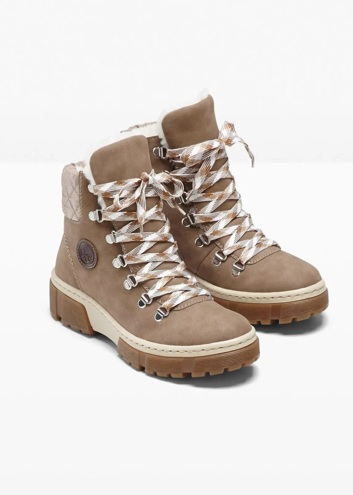 Rieker High Heels|Komfortschuhe^Schnür Boot taupe