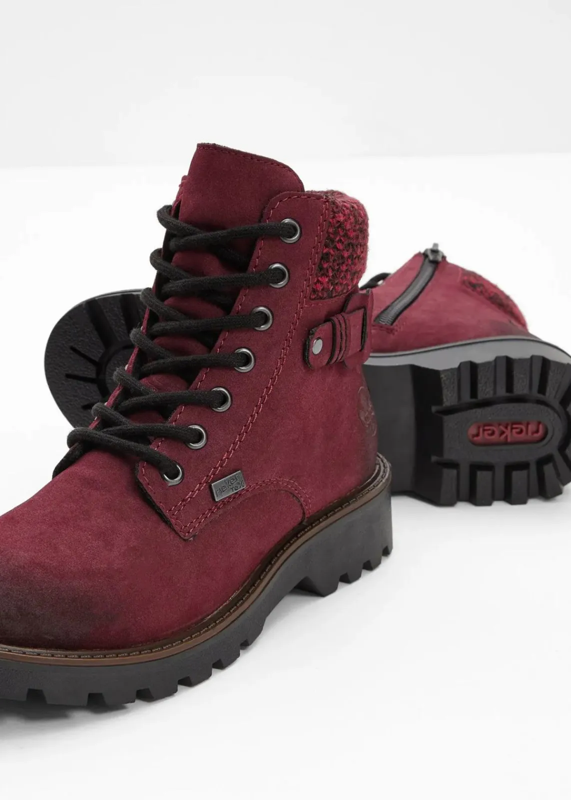 Rieker High Heels|Komfortschuhe^Schnür Boot mit Tex-Membran rot