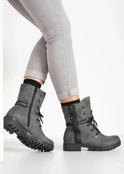Rieker High Heels|Stiefel^Schnürstiefel grau