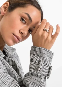 bonprix Schmuck|Schuhe & Accessoires In Spezialgrößen·Schmuck^Ring veredelt mit Glaskristallen silberfarben rhodiniert