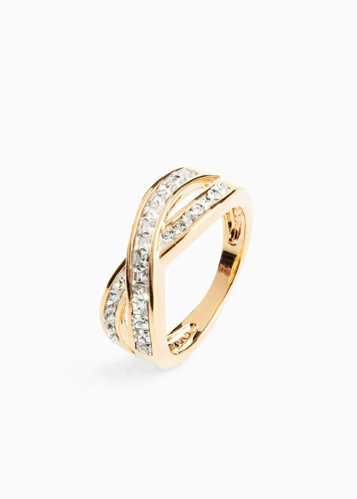 bonprix Schmuck|Schuhe & Accessoires In Spezialgrößen·Schmuck^Ring veredelt mit Glaskristallen vergoldet