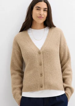 bonprix Bekleidung·Umstandsmode|Strickmode^Rippenstrick Cardigan hellkhaki