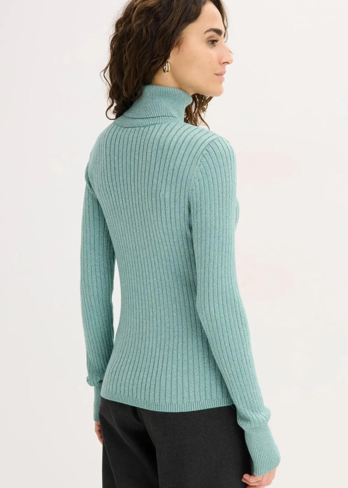 bonprix Bekleidung·Umstandsmode|Bekleidung·Jeans^Ripp-Pullover rauchsalbei/silber
