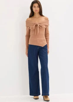 bonprix Bekleidung·Umstandsmode|Bekleidung·Jeans^Ripp-Pullover schokosorbet