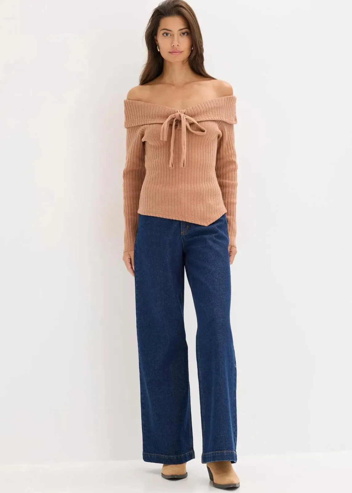 bonprix Bekleidung·Umstandsmode|Bekleidung·Jeans^Ripp-Pullover schokosorbet