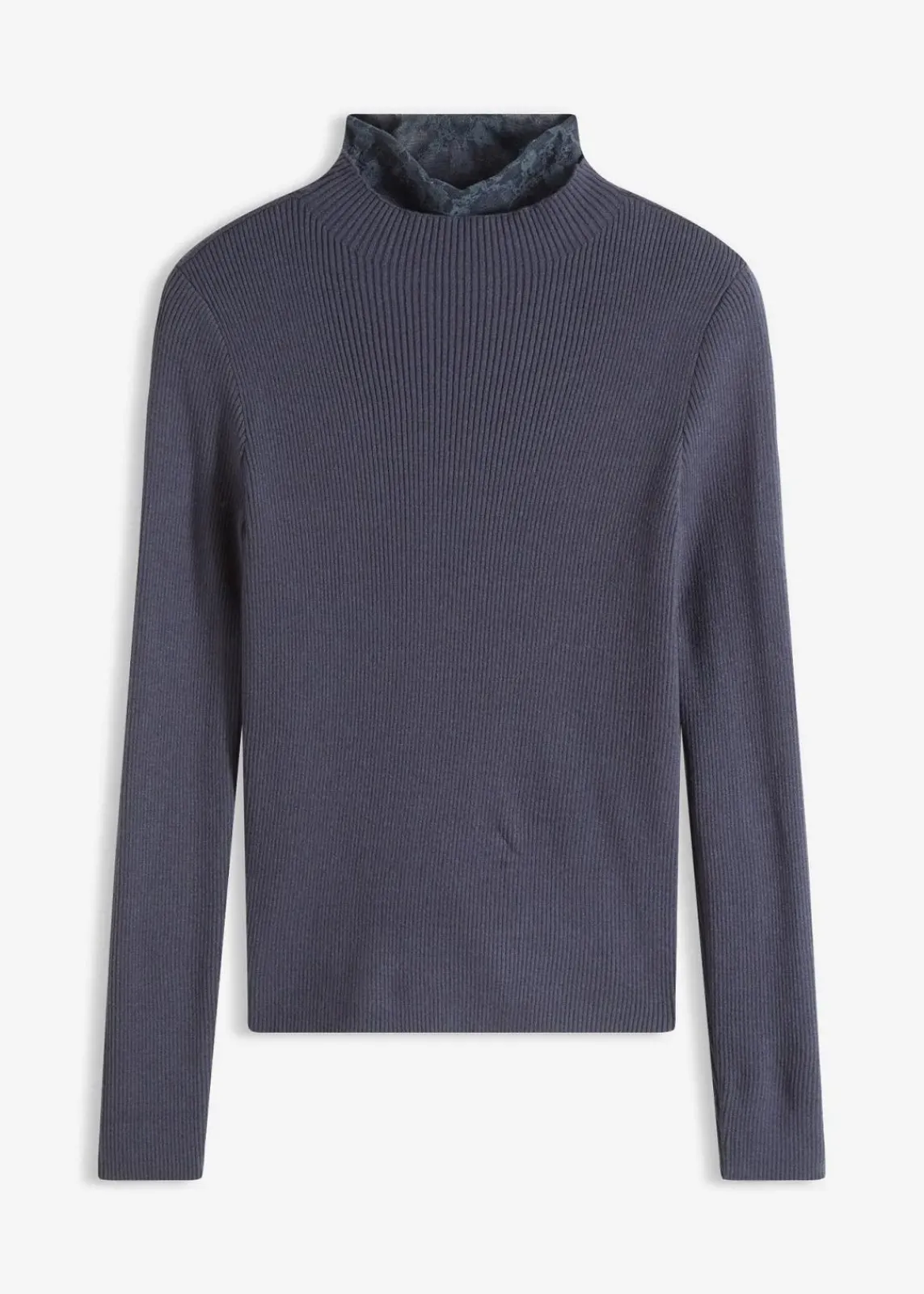 bonprix Bekleidung·Umstandsmode|Strickmode^Ripp-Pullover aus fließendem Viskose-Mix nachtblau