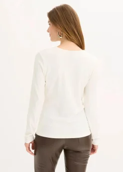 bonprix Shirts & Tops^Rippshirt wollweiß