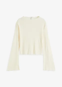 bonprix Shirts & Tops^Rippshirt aus reiner Baumwolle naturbeige