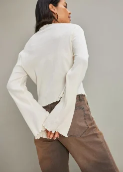 bonprix Shirts & Tops^Rippshirt aus reiner Baumwolle naturbeige