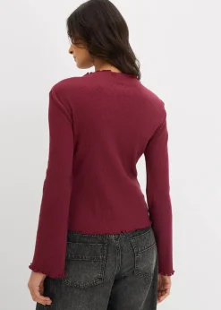 bonprix Shirts & Tops^Rippshirt aus reiner Baumwolle ahornrot