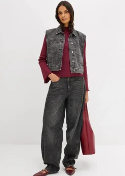 bonprix Shirts & Tops^Rippshirt aus reiner Baumwolle ahornrot