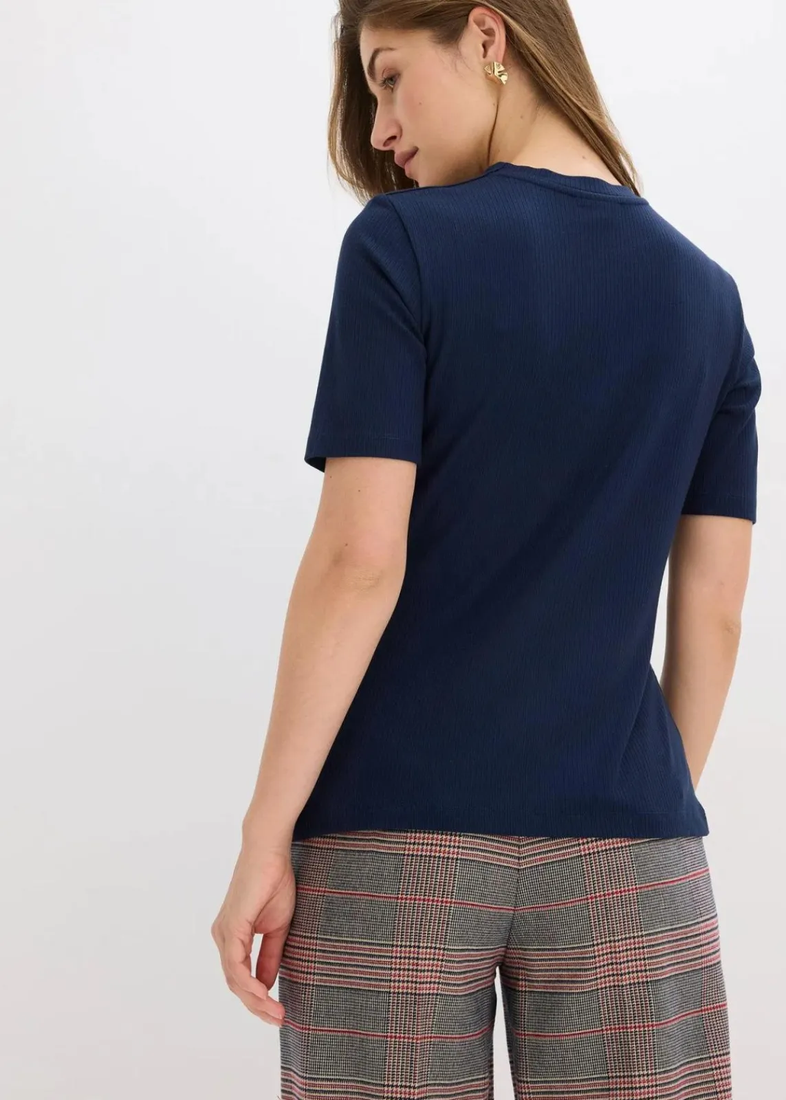 bonprix Shirts & Tops^Rippshirt aus softem Viskose-Mix dunkelblau