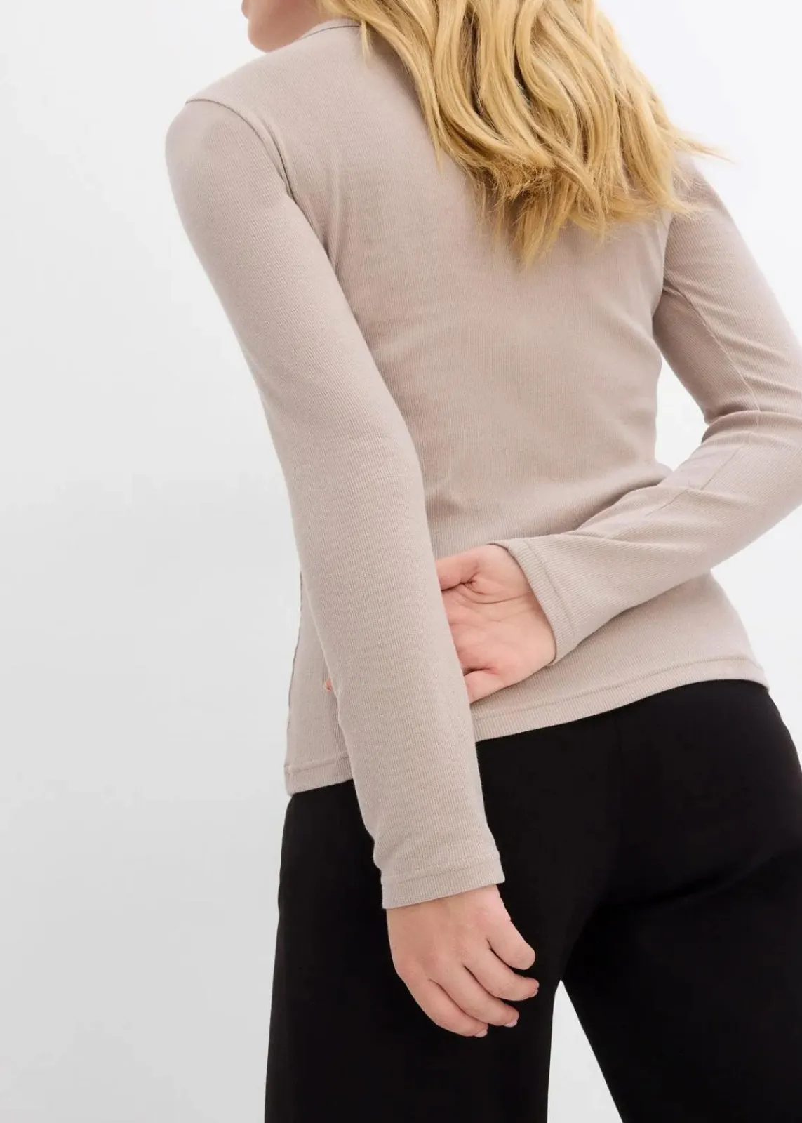 bonprix Bekleidung·Röcke|Nachhaltigere Materialien^Rippshirt mit reiner Bio-Baumwolle, (2er Pack) hellsand/mittelbraun