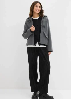 bonprix Pullover & Strickjacken|Basics^Rippstrickjacke, Rundhals schwarz