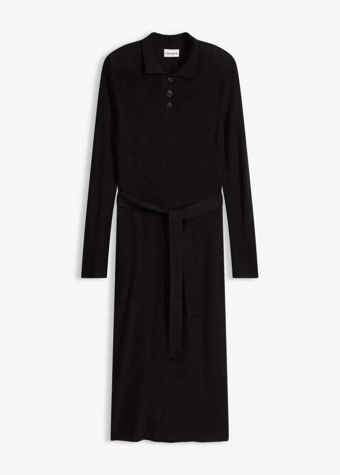 bonprix Bekleidung·Umstandsmode|Strickmode^Ripp-Strickkleid aus Viskose-Mix schwarz