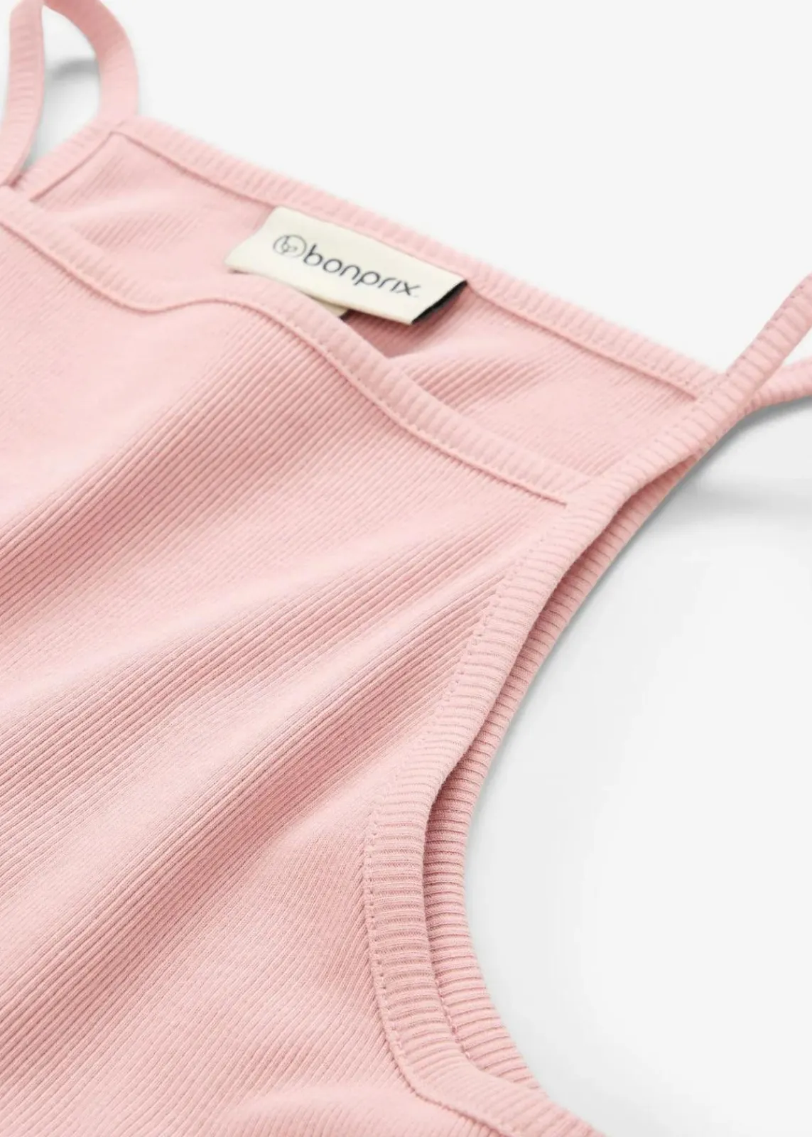 bonprix Nachhaltigere Materialien|Shirts & Tops^Ripp-Top aus reiner Bio-Baumwolle aschrosa