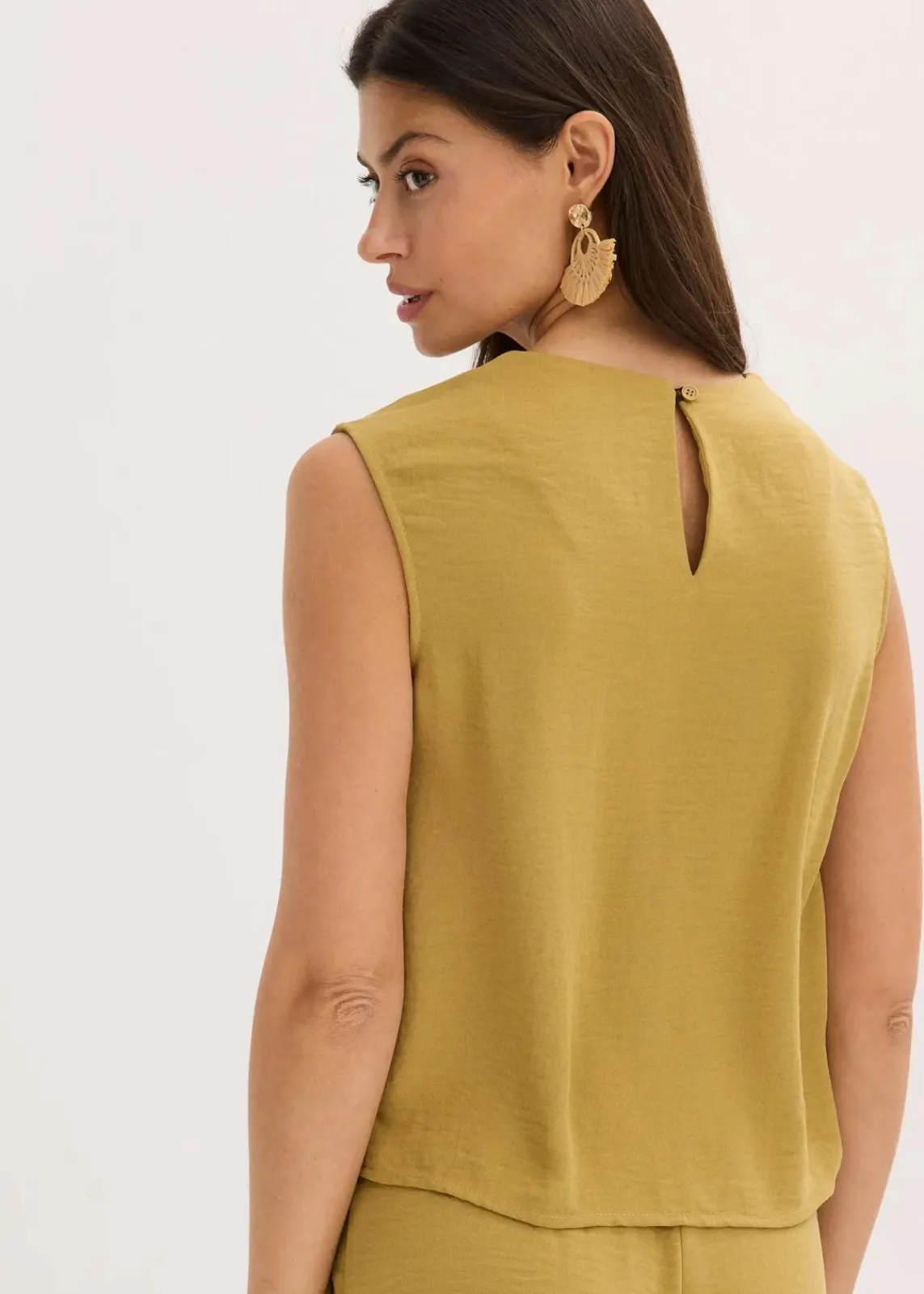 bonprix Shirts & Tops|Blusen & Tuniken^Ärmelloses Blusentop mit Knoten mattoliv