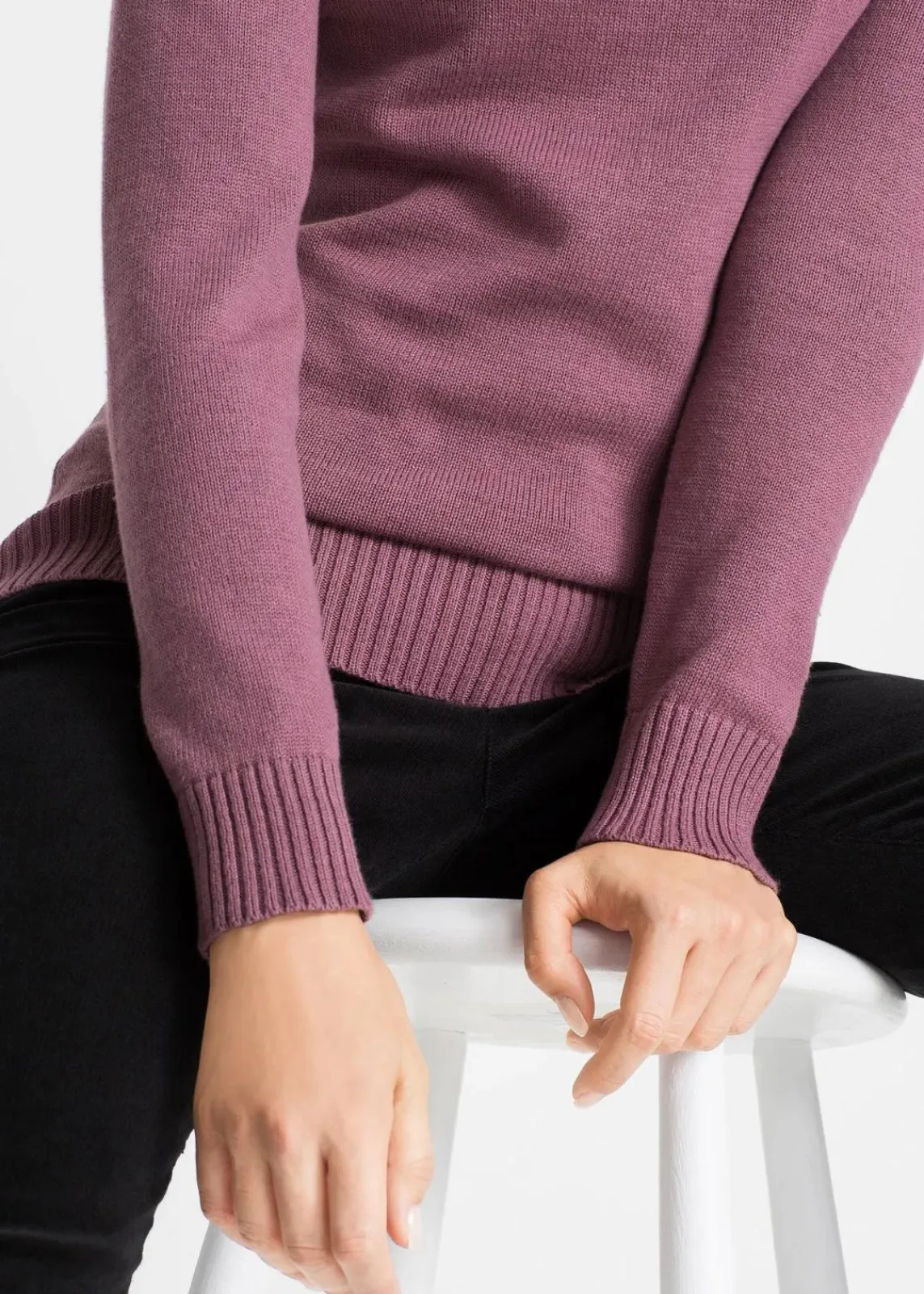 bonprix Bekleidung·Umstandsmode|Strickmode^Rollkragenpullover mattbeere