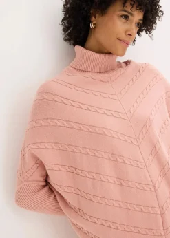 bonprix Bekleidung·Umstandsmode|Strickmode^Rollkragenpullover vintagerosa
