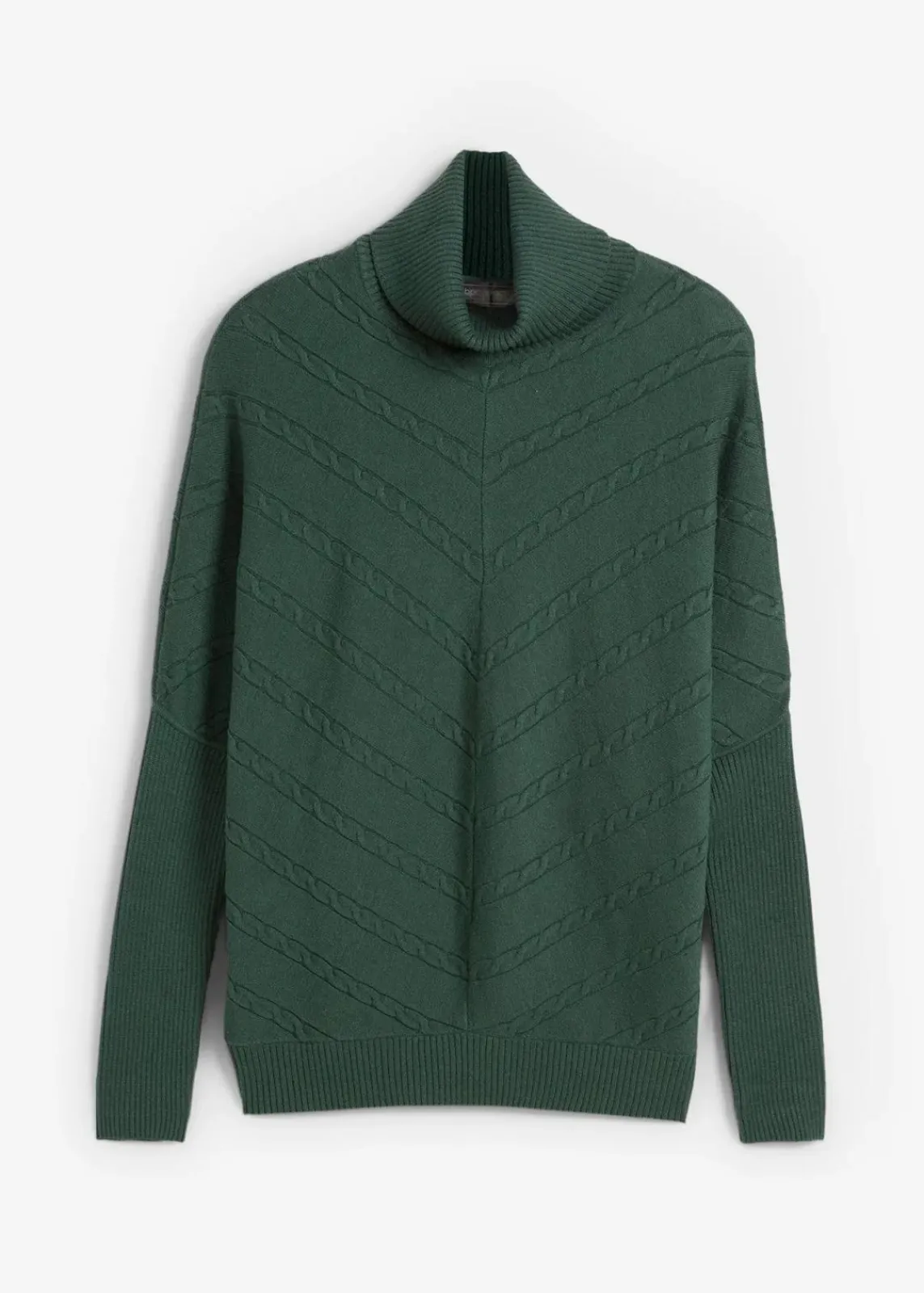 bonprix Pullover & Strickjacken|Bekleidung·Jeans^Rollkragenpullover dunkelgrün
